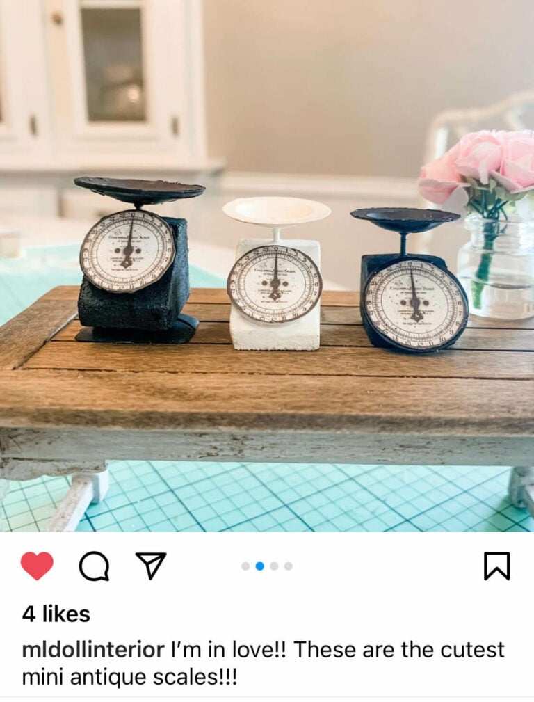 instagram picture of miniature scales