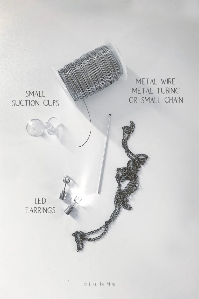 Supplies needed to make dollhouse lights
