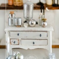 Pinterest image for mercury glass miniatures.