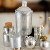 Pinterest image for mercury glass miniatures.