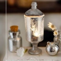 Pinterest image for mercury glass miniatures.