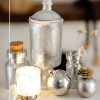 Pinterest image for mercury glass miniatures.