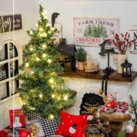 Pinterest image for dollhouse Christmas decorations.